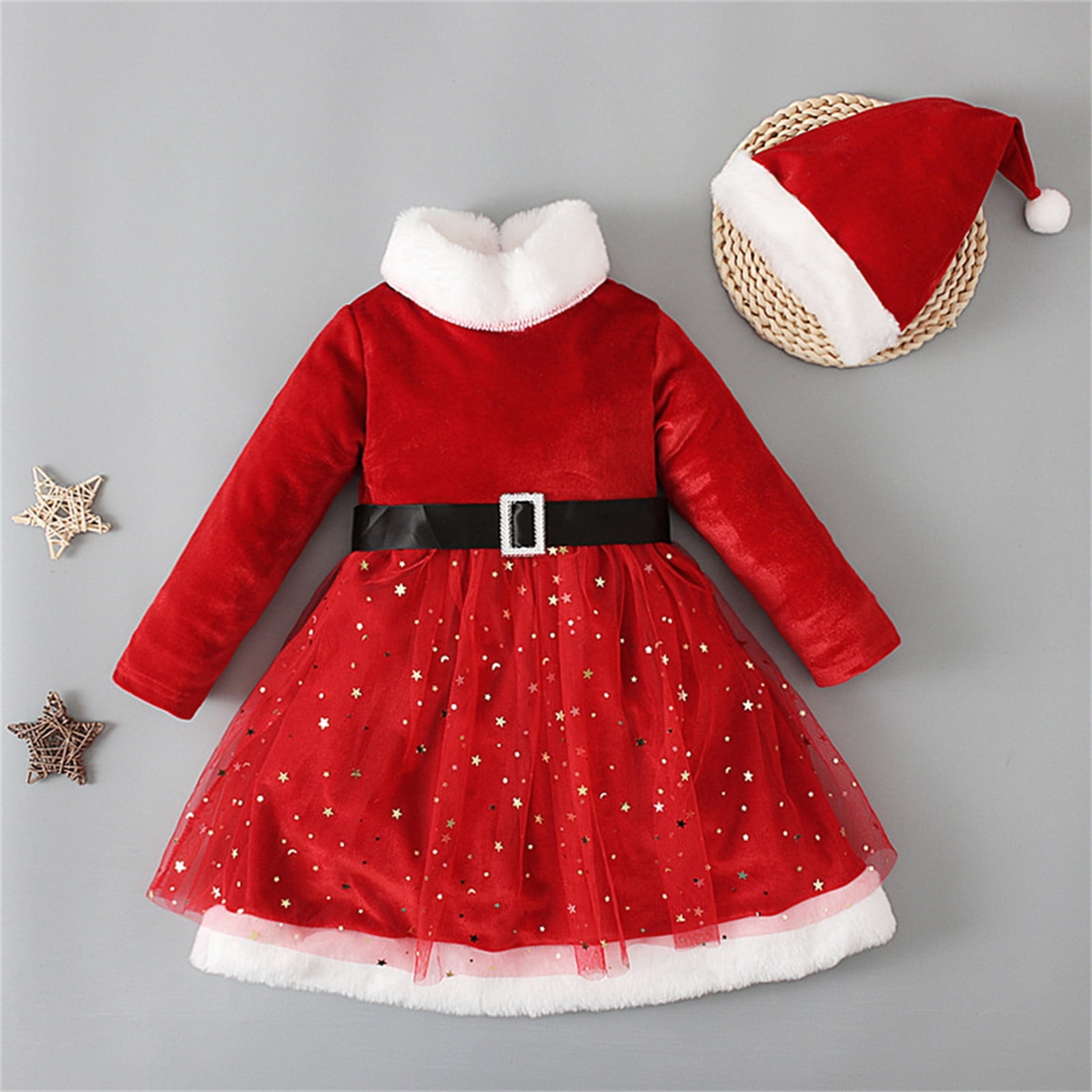 Baby Girl Christmas Dress Santa Dresses Set Baby Christmas Santa