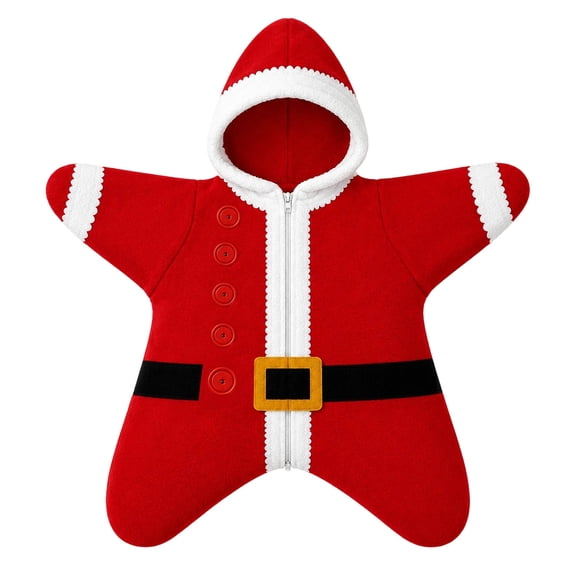 Baby Girl Christmas Outfit Baby Starfish Onesie Hooded Star Suit Newborn Outfit