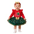 thumbnail image 1 of Baby Girl Christmas Outfit Long Sleeve Ruffle Princess Tutu Dress Headband Christmas Tutu Dress Outfit Long Sleeve Ribbed Ruffle Glitter Tulle Princess Dress Christmas Outfits, 1 of 7
