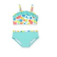 thumbnail image 1 of Baby Girl Circle Print Ruffle Bikini Swimsuit, 1 of 5