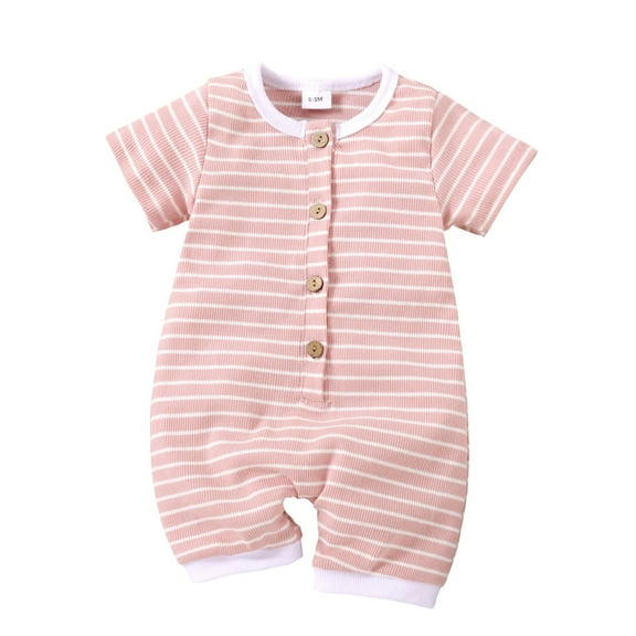 Baby Girl Clothes 0-3 Months Newborn Baby Boy Clothes Infant Romper Outfit Cute Pattern Short Sleeve Summer Clothing,Pink