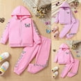 thumbnail image 1 of Baby Girl Clothes 6-9 Months 2 Piece Girls Sweatsuit Set Zip Up Hoodie Sweatshirt and Pants Outfit - Girls Activewear Set 4-7 Years, 1 of 9