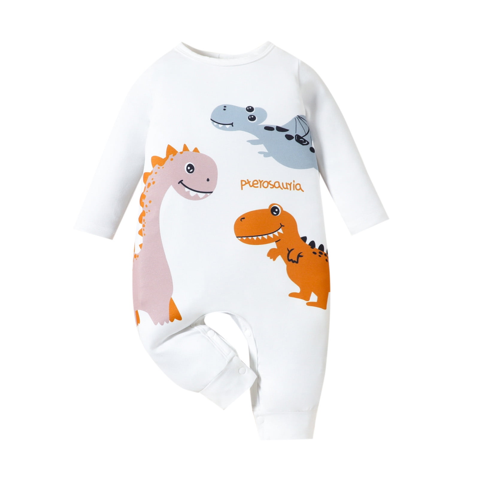 Baby Girl Clothes 69 Months Boys Girls Long Sleeve Cartoon Prints Romper Jumpsuit Clothes,6M(3