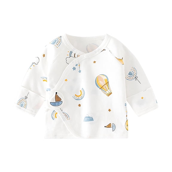 ibuvkizy Baby Girl Clothes Baby Spring Thin Printed Half Back Pajamas and Monk Clothing Baby Top Girls Short-Sleeve T-Shirt Tops