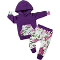 thumbnail image 1 of Baby Girl Clothes Cute Baby Girls Outfit Hoodie Floral Pant Toddler Infant Baby Girl Outfit 2Pcs Set 6-12 Months, 1 of 7