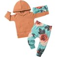 thumbnail image 1 of Baby Girl Clothes Cute Baby Girls Outfit Hoodie Floral Pant Toddler Infant Baby Girl Outfit 3Pcs Set 18-24 Months, 1 of 7