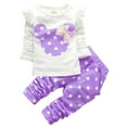 thumbnail image 1 of Baby Girl Clothes Infant Outfits Set Toddler 2 Pcs Long Sleeved Tops + Pants, 1 of 7