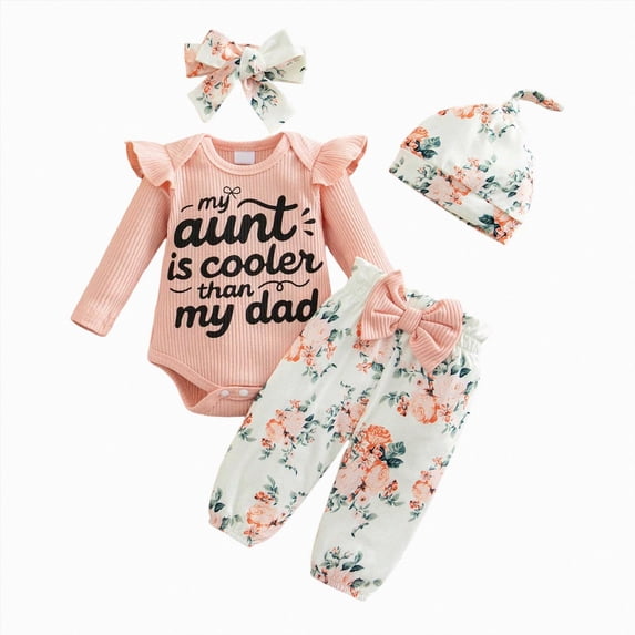 Baby Girl Clothes Newborn Infant Outfits Cute Summer Clothes Spring Romper Set+Hat+Headband