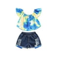 thumbnail image 1 of Baby Girl Clothes Outfits Cotton Tie Dye Tops Casual 2PC Set, 1 of 8
