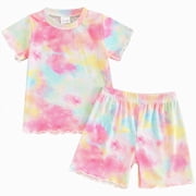 Baby Girl Clothes Toddler Baby Girls Summer Outfits Daisy Ruffle Short Sleeve T-Shirts Tops Floral Shorts 2Pcs Clothes Set