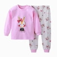 thumbnail image 1 of Baby Girl Clothes Toddler Girl Outfit Ruffle Sleeve Shirt Pant Set Fall Winter Clothing for Girl Casual Homewear,18-24 Months, 1 of 4