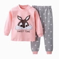 thumbnail image 1 of Baby Girl Clothes Toddler Girl Outfit Ruffle Sleeve Shirt Pant Set Fall Winter Clothing for Girl Casual Homewear,3-6 Months, 1 of 4