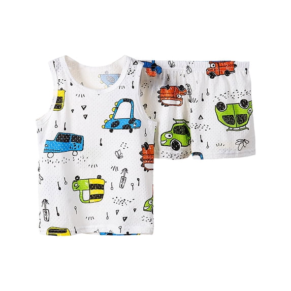 Baby Girl Clothes Toddler Summer Outfits Sleeveless Tie Strap Tank Top Elastic Waist Shorts Clothing Set Girls Summer Set 1-7 Years,12-18 Months