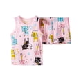 thumbnail image 1 of Baby Girl Clothes Toddler Summer Outfits Sleeveless Tie Strap Tank Top Elastic Waist Shorts Clothing Set Girls Summer Set 1-7 Years,6-7 Years, 1 of 5