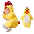 thumbnail image 1 of Baby Girl Chicken Animal Unisex Long Sleeve Hooded Zipper Jumpsuit Kids Boy Dress up Clothes for Play Girl Halloween 3-6 Months, 1 of 6