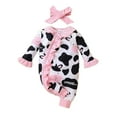 thumbnail image 1 of Nvatorfox Baby Girl Cow Print Outfit Romper For Infant and Toddler Size 6M-18M, 1 of 5