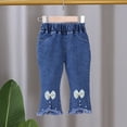 thumbnail image 1 of Baby Girl Denim Jeans Toddler Kid Pants Jeans Soft Elastic Waist Denim Pants Tween Girls Trendy Clothes Size 3-4 Years, 1 of 3