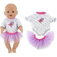 thumbnail image 1 of Baby Girl Doll Clothes Set for 14-18 Inch Babydolls, Baby Doll Outfits Accessories, Cute Pattern Outfits for Bitty Babydolls Outfits Accessories fit Newborn Babydoll Girls Matching Clothing, 1 of 5
