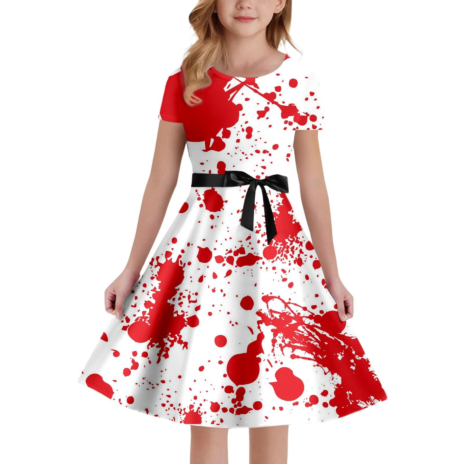 Baby Girl Dress Child Girls Halloween Party Dress with Stains Print ...
