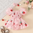 thumbnail image 1 of Baby Girl Dress Cute Pattern Embroider Tutu Dress Romper Puff Sleeve Bodysuit Clothes Outfits Baby Girl for Babies 9-12 Months, 1 of 5