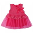thumbnail image 1 of Baby Girl Dress Formal Flower Toddler Baptism Christening Tutu Dress for Party Wedding Birthday 4-6 Months, 1 of 10