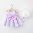 thumbnail image 1 of Baby Girl Dress Girls Beach Princess Dresses Cute Bow Flowers Sleeveless Cotton Summer Toddler Dresses+Sunhat Newborn Clothing, 1 of 5