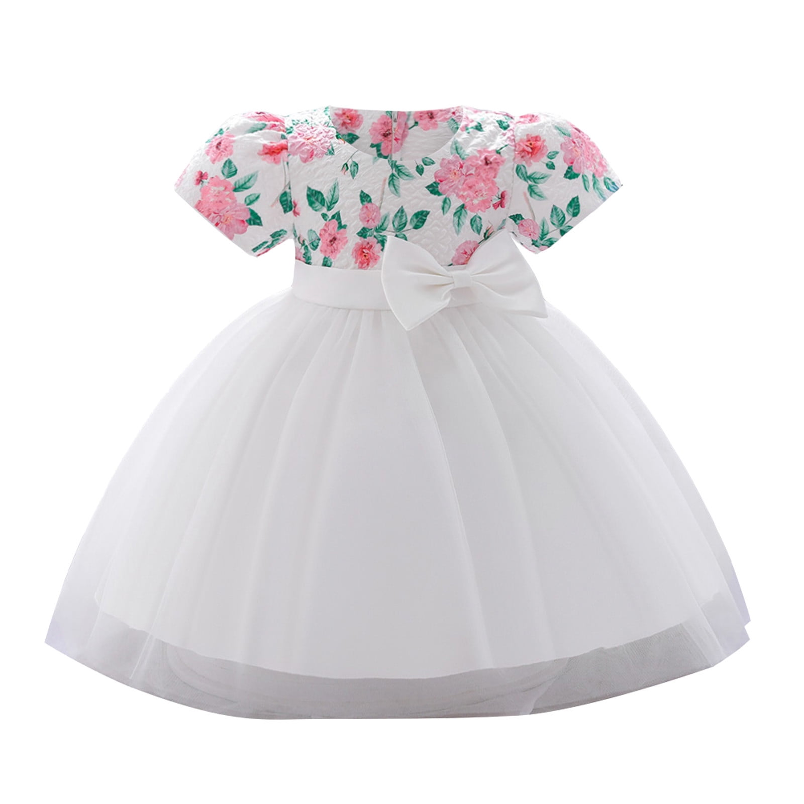 Baby Girl Dress Short Sleeve Bowknot Mesh Festival Christening Pageant Dress Girl Dresses White 3 Months-6 Months - Walmart.com Baby Girl Dress Short Sleeve Bowknot Mesh Festival Christening Pageant Dress Girl Dresses White 3 Months-6 Months - Walmart.com
