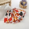 thumbnail image 1 of Baby Girl Dress Kids Baby Girls Summer Fashion Flower Print Skort Elastic Waist Cotton Breathable Casual Skirt Girls Skirts Red 6 Years-7 Years, 1 of 3