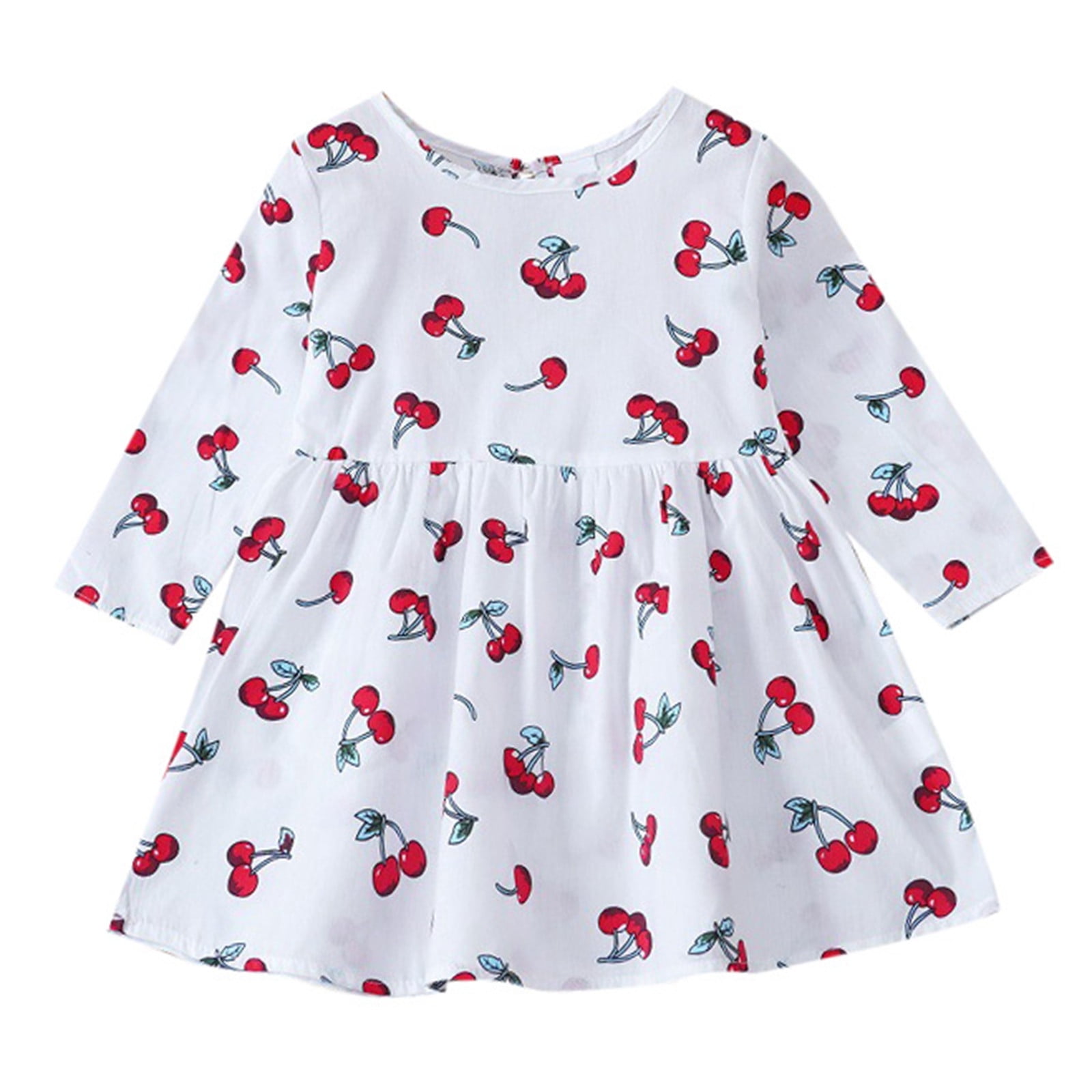 Baby Girl Dress Kids Spring Fall Long Sleeve Print Dress Casual Dresses