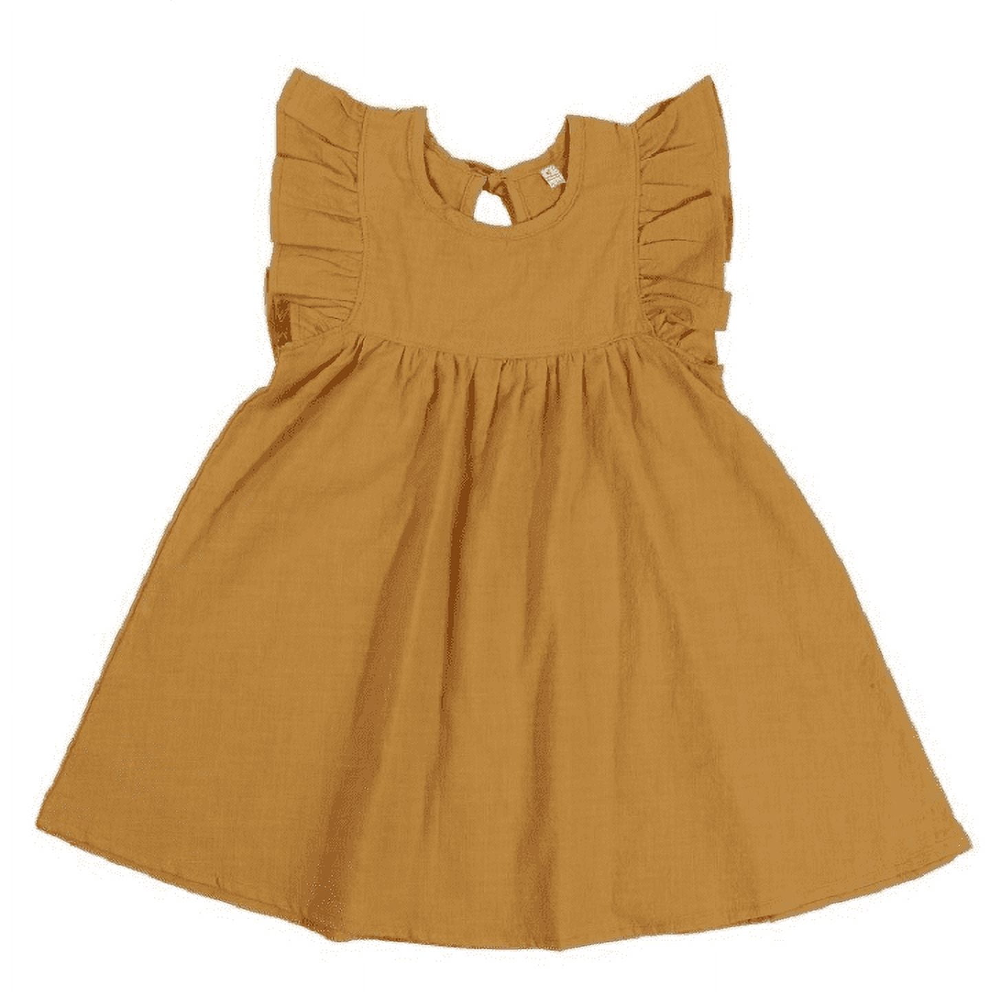 Summer Cotton Half Sleeves Casual Dress For Baby Girls main image 0