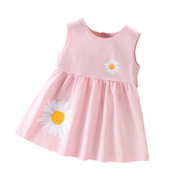 Baby Girl Dress Summer Dress Pure Cotton Princess Dress In The Sleeveless Sundress Kids Sundress,Size 3 Years-4 Years