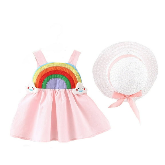 Baby Girl Dresses Floral Ruched Dresses Pink Dress for Girls Fancy Dress Baby Girl Clothes 3-12 Months