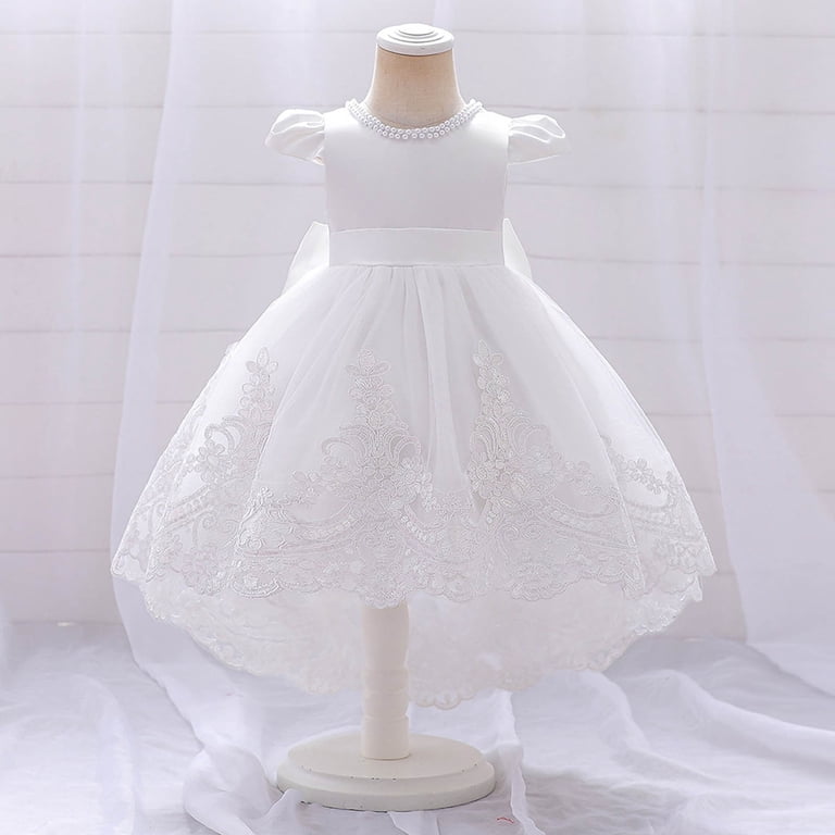 3-6 months formal baby dresses YUNLIUU Girl Dress for Girls White Dress for Girls Tea Party Dress Girls Children's Day Outfit Months, Infant Girl's Women