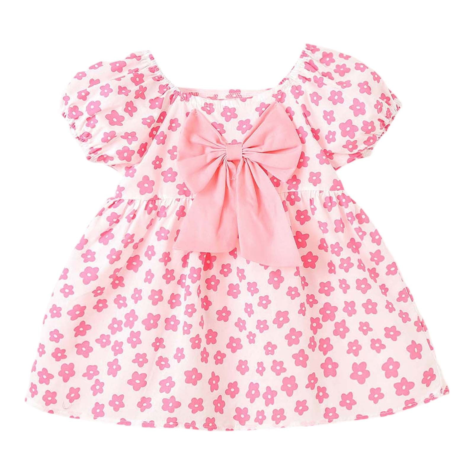 Summer Sleeveless Casual Dress Pink For Baby Girls main image 0