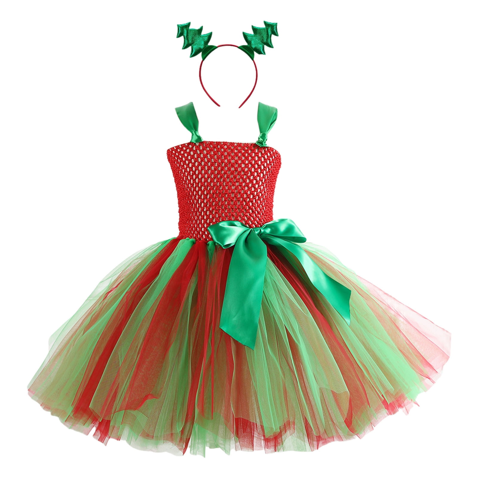 Baby Girl Dresses Tulle Pageant Dress Christmas Party Gown Princess Dresses Suitable Kids Dress Red 2,4,6,8,10 Years-3,5,7,9,12 Years