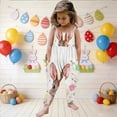 thumbnail image 1 of Baby Girl Easter Backless Halter Jumpsuit Toddler Girls Strap Slouch Romper Jumpsuit Harem Pants with Pockets for 1-8Years Beige B 5-6 Years, 1 of 7