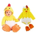 thumbnail image 1 of Baby Girl Easter Outfit Chicken Romper Hooded Bodysuits Easter Boy Clothes 3-6 Months, 1 of 9