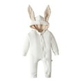 thumbnail image 1 of Baby Girl Easter Outfit Toddler Boy 3D Bunny Ear Hoodie Romper Zip up Easter Outfit Baby Girl, 1 of 9
