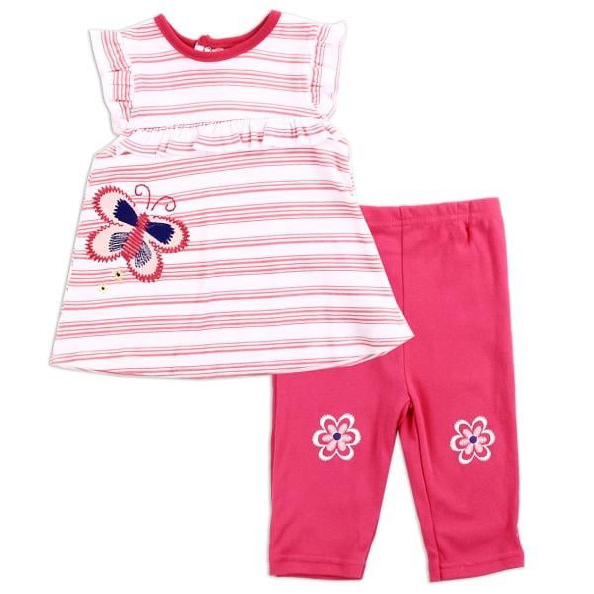 Baby Girl Emporio Baby Butterfly Stripe Capri Set 24 Months
