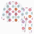thumbnail image 1 of Baby Girl Fall Winter Outfits Toddler Clothes Long Sleeve Floral Graphic Crewneck Sweatshirt + Joggers Pants Set 3-4 Years, 1 of 8