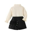 Baby Girl Fall Winter Skirt Set Turtleneck Ribbed Long Sleeve T Shirt