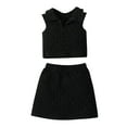 thumbnail image 1 of Baby Girl First Birthday Outfit Toddler Kids Baby Sleeveless T Shirt Tops Skirts 2Pcs Outfits Clothes Cotton Set Girl Clothes Black 5 Years-6 Years, 1 of 4