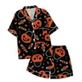 Baby Girl Halloween Outfit Children's Leisure Printed Button Collar