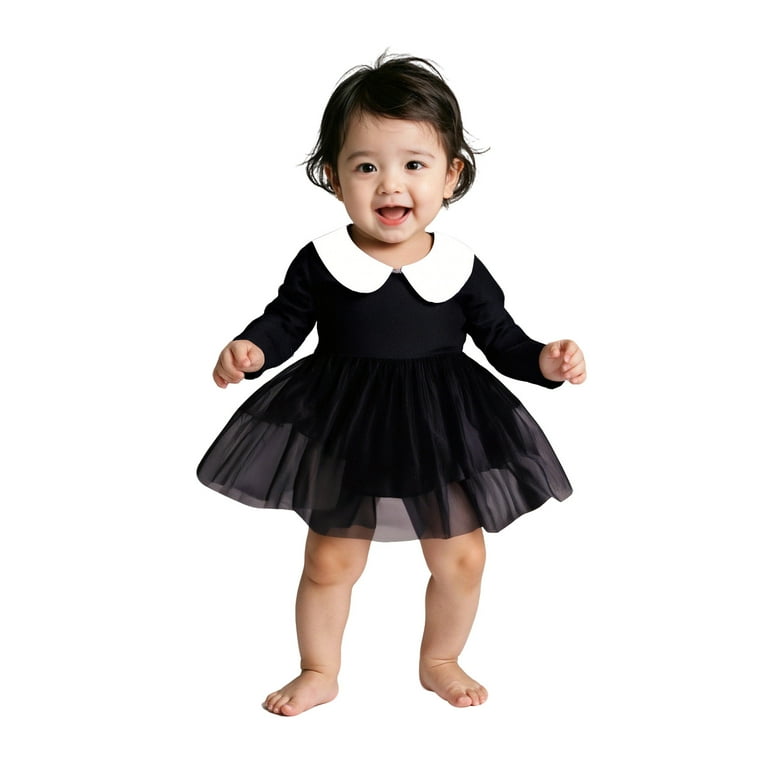 Baby Girl Halloween Outfit Long Sleeve Baby Girls Black Dress
