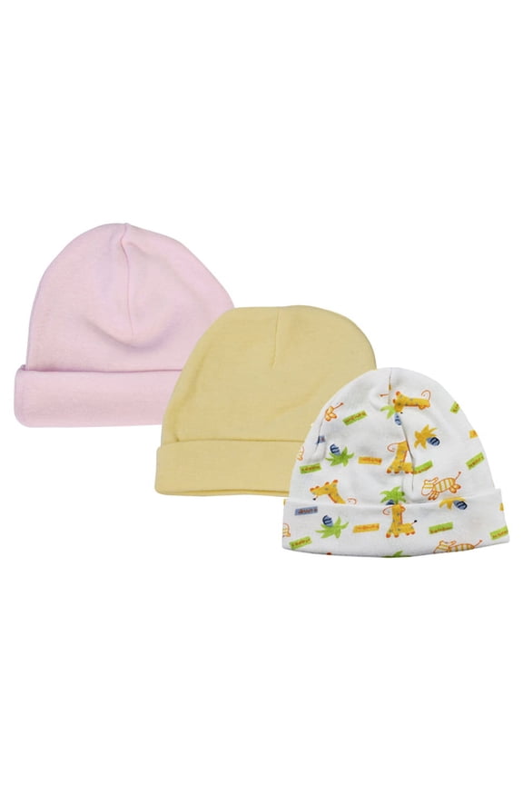 Baby Girl Infant Caps (Pack of 3)