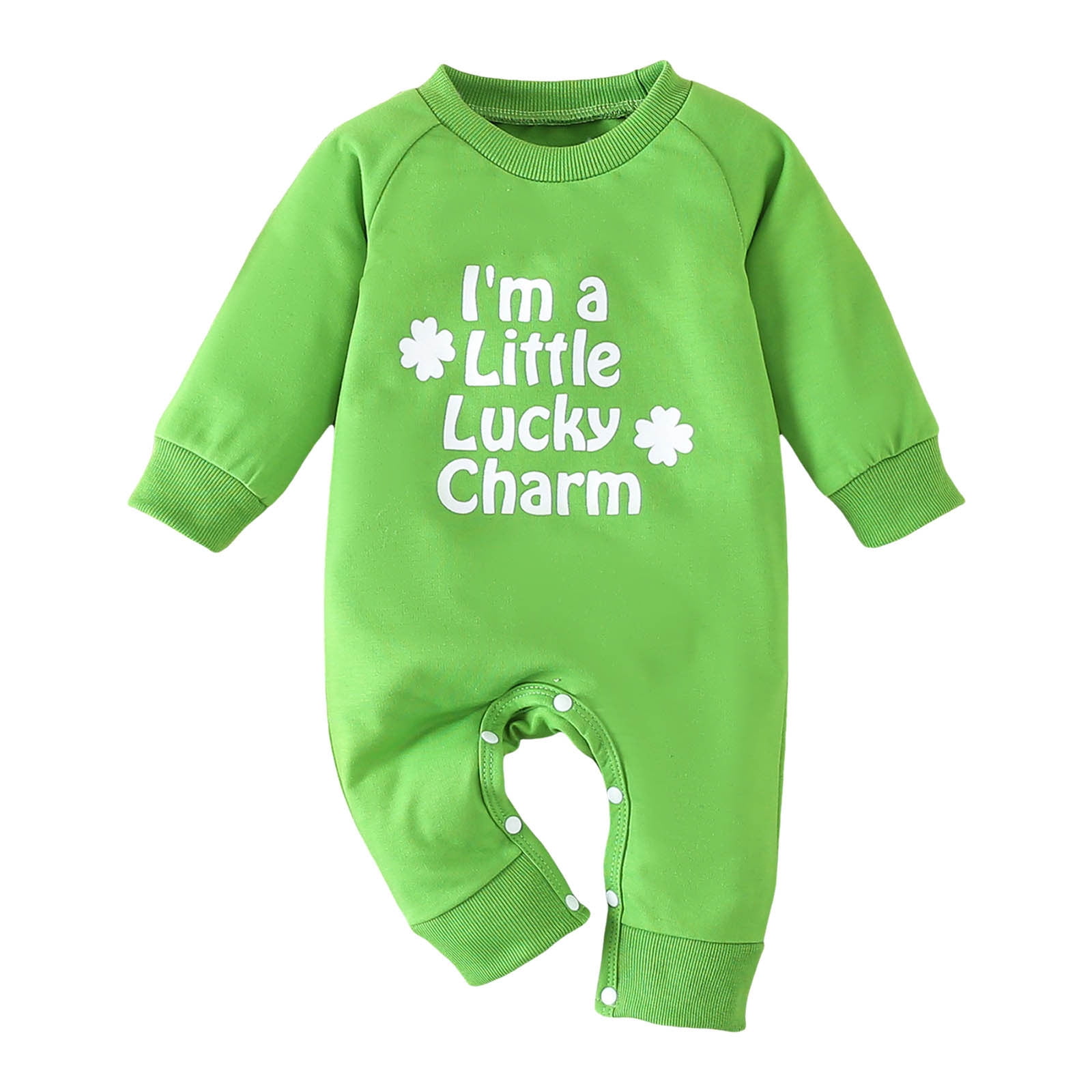 Baby Girl Jumpsuit 69 Months Boys Girls Long Sleeve St.Patric.Ks Day