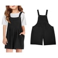 thumbnail image 1 of Baby Girl Jumpsuit Casual Sleeveless Loose Overalls Pants with Pockets Tween Outfits for Girls 10-12 Years, 1 of 7