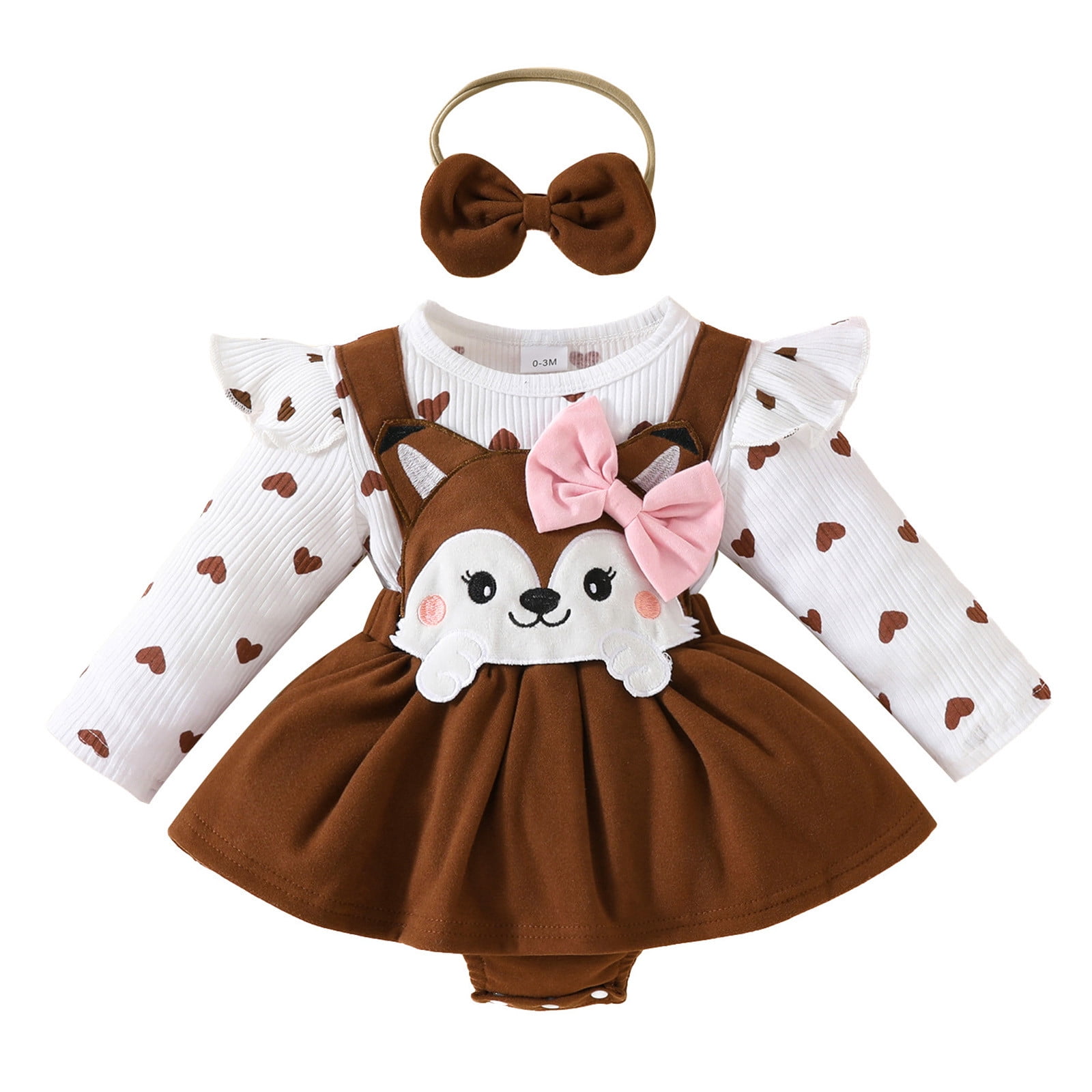 Baby Girl Jumpsuit Pants 1218 Months Toddler Girls Long Sleeve Cartoon