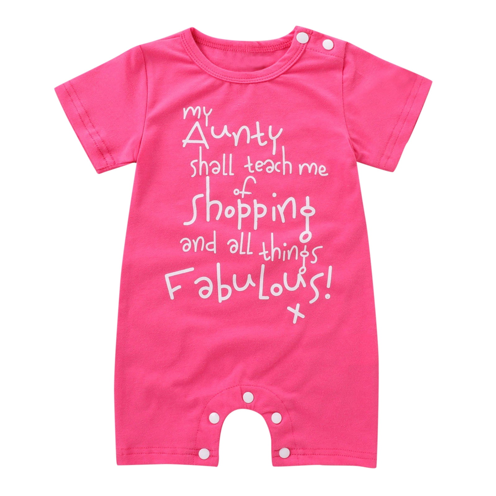 Baby Girl Jumpsuits & Rompers Girls Baby Short Sleeve Clothes Romper Letter Jumpsuit Girls