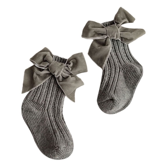 Baby Girl Knee-High Socks Toddlers Bow Stockings Newborn Infant Non-Slip Sock